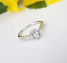 NWT 14k White Gold 3/4 ctw Diamond Crossover Halo Engagement Ring Size 7 RG3527