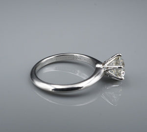 Tiffany & Co Diamond Engagement Ring Platinum 1.28ct VS2 Size 5.5 Papers RG4361