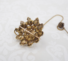 Antique 18k Yellow Gold Natural Pearl Cluster Sunburst Pendant Pin Brooch OG475