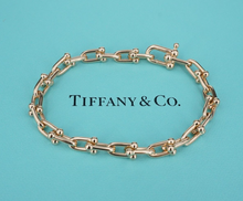 Tiffany & Co. 18k Rose Gold HardWear Small Link Bracelet 6.75" 6.5mm Large BG938