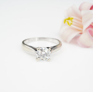 14k 0.8ct Natural Diamond Solitaire Engagement Ring Size 5.25 GIA G SI2 RG3871