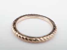 Gabriel & Co Twisted Rope Band Ring 14k Rose Gold Stackable Sz 5.25 1.5mm RG2875