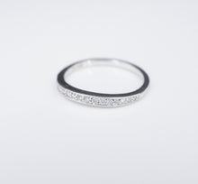 Platinum Diamond Contour Band Ring Anniversary Half Eternity Size 6.25 RG3480