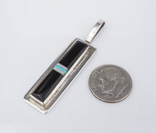 Navajo Herbert & Veronica Thompson Sterling Silver Inlay Pendant 1.75" PS2168