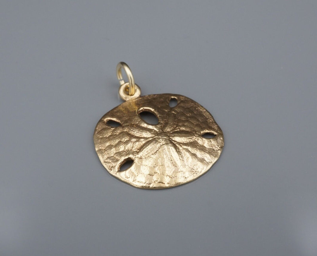 Vintage James Avery Sand Dollar Charm 14k Yellow Gold Retired 0.8