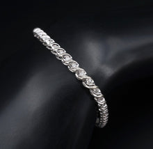 14k White Gold 1.8 carat Natural In-Line Diamond Tennis Bracelet 7.25" BG642