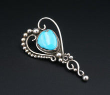Navajo Turquoise Pendant Enhancer Sterling Silver David Umpleby 2" PS2164