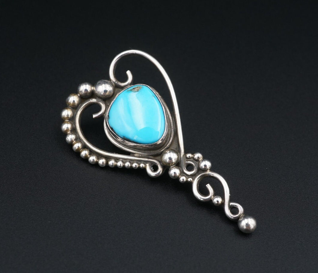 Navajo Turquoise Pendant Enhancer Sterling Silver David Umpleby 2