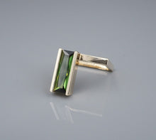 Trisko Tourmaline Ring 14k Yellow Gold Sculpture Modernist Size 6.5 RG4377