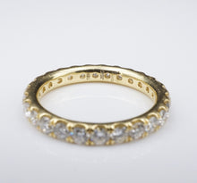 JE Caldwell 18k Gold 1.5ct Natural Diamond Eternity Band Ring Size 6.5 RG3496