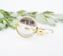 Temple St. Clair Pendant 18k Gold Classic Round Amulet 2" Crystal Orb PG1878