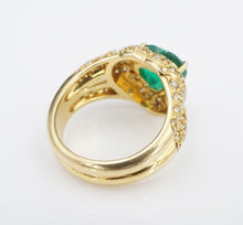 18k Yellow Gold 3ctw Yellow Diamond Halo Emerald Heart Ring Size 6.5 CO1108