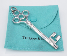 Tiffany & Co Crown Key Sterling Silver 3.25" Pendant Designer PS2125