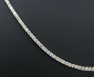 10 carat Diamond Tennis Necklace 14k White Gold 22" Stackable NG1072