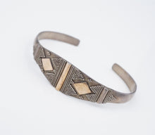 BOHO Sterling Silver and 22k Gold Cuff Bracelet 6.75" BS2888