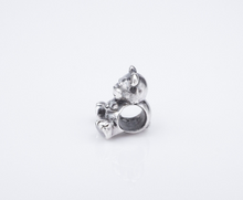 Vintage Teddy Bear Slide Charm 3D Sterling Silver Petite CHS1673