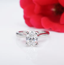 Platinum 1 ct Diamond Engagement Ring Oval 5.25 Solitaire D SI2 GIA RG4184