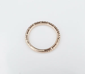 Gabriel & Co Twisted Rope Band Ring 14k Rose Gold Stackable Sz 5.25 1.5mm RG2875