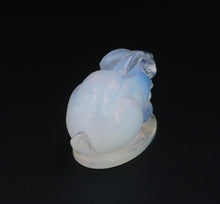 Art Deco French SABINO Paris Opalescent Art Glass Bunny Rabbit Figurine 2" M1786