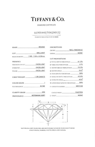 Tiffany & Co Diamond Engagement Ring Platinum 1.28ct VS2 Size 5.5 Papers RG4361