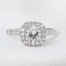 Diamond Halo Engagement Ring Platinum 1.6ct Cushion GIA G VS1 Sz 7.25 CO1133