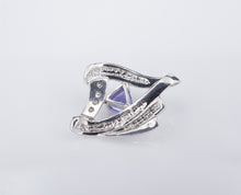Levian 14k White Gold Tanzanite Diamond Pendant Trillion Vintage PG1896