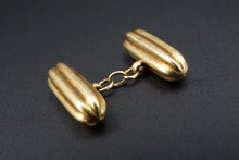 Antique French 18k Yellow Gold Fluted Barrel Cufflinks M1836