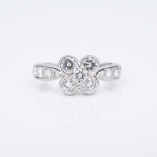 Van Cleef Arpels ARNO Diamond Clover Ring 18k White Gold VCA Size 5 RG4222