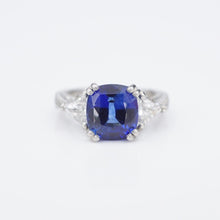 Platinum Sapphire Diamond Ring Natural Madagascar AGL Cert Size 5 RG4216