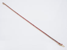 14k Yellow Gold Tennis Bracelet Natural Ruby 3.5ctw The Last Line 7" BG926