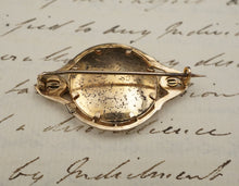 Victorian Miniature Portrait Pin Brooch Amazing Mustache 8k Gold 1.6" OG493