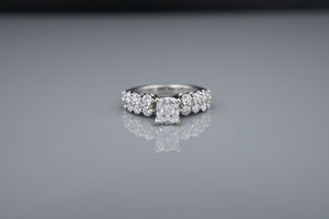 Diamond Engagement Ring 18k White Gold Platinum 2 ctw Size 6.75 GIA G VS2 CO1186