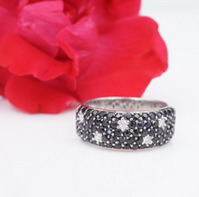 Roberto Coin Fantasia Ring Diamond Black Sapphire 18k Band Size 6.5 5.5mm RG4183