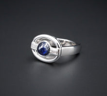 NWOT Platinum Natural No Heat Sapphire Diamond Cocktail Ring Size 6.5 GIA RG3488