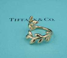 Tiffany & Co Olive Leaf Bypass Ring Paloma Picasso 18k Yellow Gold Sz 8.5 RG4374