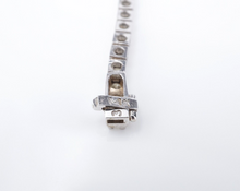 Classic 14k White Gold 3 carat Natural Diamond Tennis Bracelet 7" In Line BG892