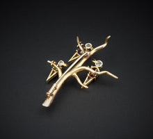 Van Cleef & Arpels VCA 18k Gold Ruby Sapphire Emerald Bird Brooch Pin 2" OG440