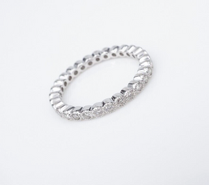 Diamond Eternity Band Ring 14k White Gold 1/4 ctw Size 5 Natural RG4199