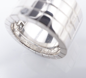 Cartier Diamond Lanieres Ring 18k White Gold Size 5 Euro 49 RG4235