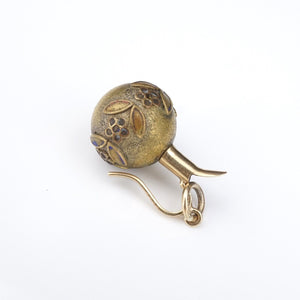 Antique 14k Yellow Gold & Gold Fill GF Pitcher Pendant Charm 1.2" PG1775