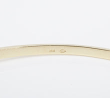 Elegant Natural Diamond Hinged Bangle Bracelet 14k Yellow Gold 6.5" BG871