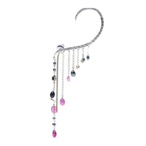 John Hardy Adwoa Aboah Ear Cuff 18k Sterling Silver Tourmaline Pyrite ES2309