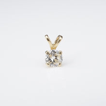 14k Yellow Gold 1/2ct Euro OEC Diamond Solitaire Petite Pendant PG1750