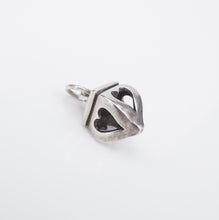 James Avery Open Heart Finial Charm 3D Sterling Silver Retired CHS1915