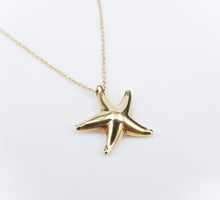 Tiffany & Co Elsa Peretti Starfish Necklace 18k Gold Pendant 16" 0.8mm NG1557