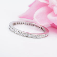 Van Cleef Platinum Diamond Eternity Band Ring Romance Sz 7 54 VCA Box RG4215