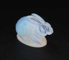 Art Deco French SABINO Paris Opalescent Art Glass Bunny Rabbit Figurine 2" M1786
