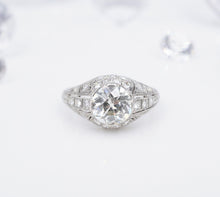 Art Deco Diamond Engagement Ring GIA 1.8 ctw Platinum Old European Sz 6.5 CO1116