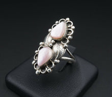 Navajo Robert Johnson Sterling Silver Pink Mother of Pearl Ring Sz 6.5 RS3058