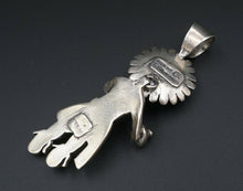 Ted Silversmith Navajo Sterling Silver Sun Kachina Shaman Pendant 3.5" PS1813